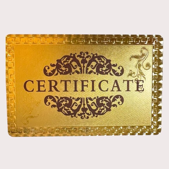 999.9 Gold Foil Playing Cards With Certificate In Red Wood Box - Picture 5 of 13